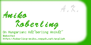 aniko koberling business card